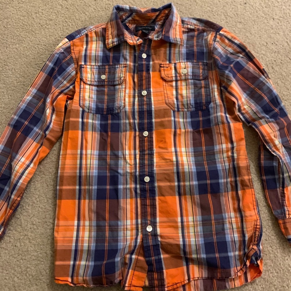 Boys Tommy Hilfiger plaid shirt size large (12/14)
